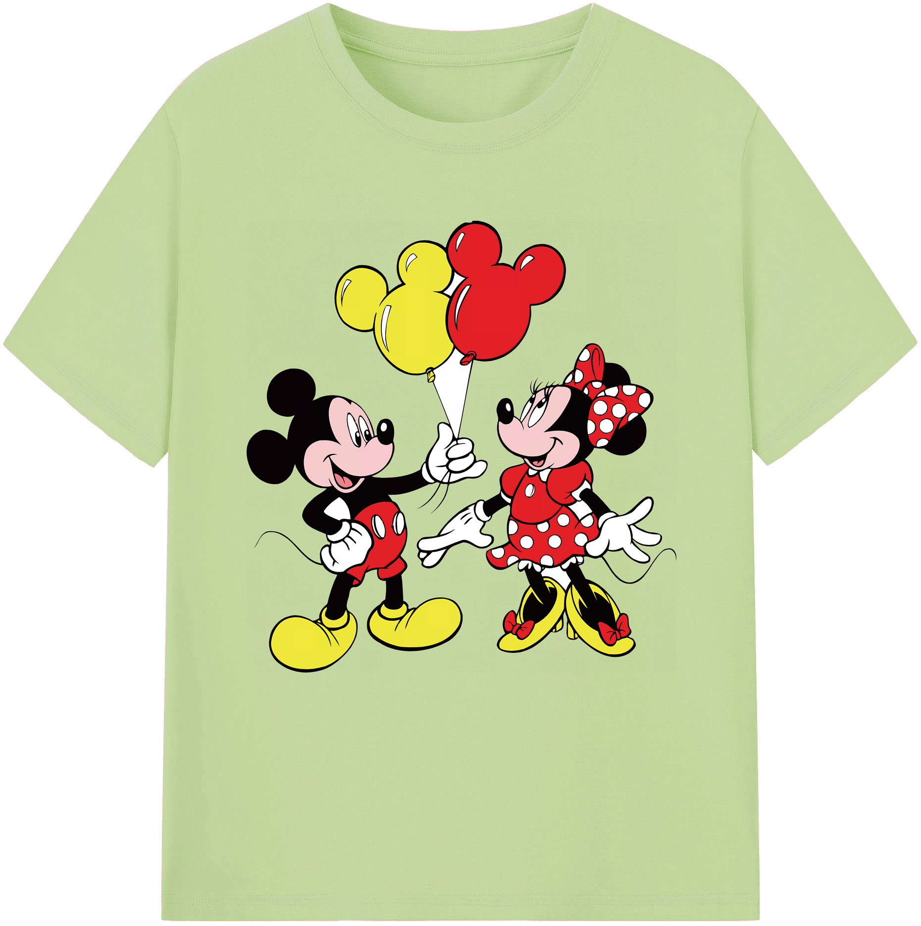 （画像用） ミッキーマウス Mickey Mouse 綿100％半袖Tシャツ（フロントプリント）